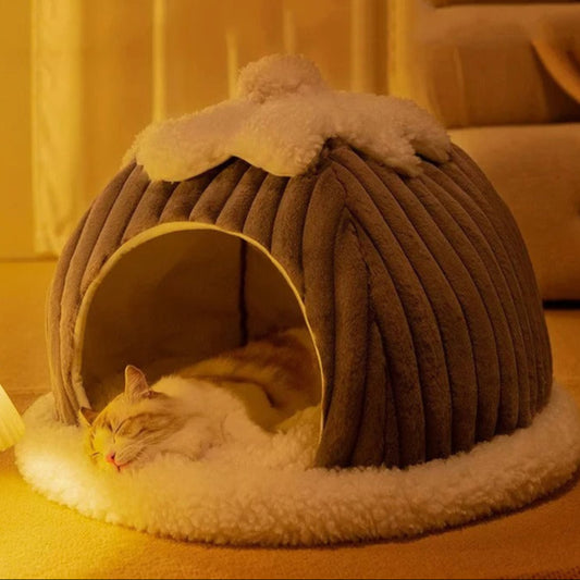 Snug Haven - Plush Cat & Dog Bed for Deep Sleep