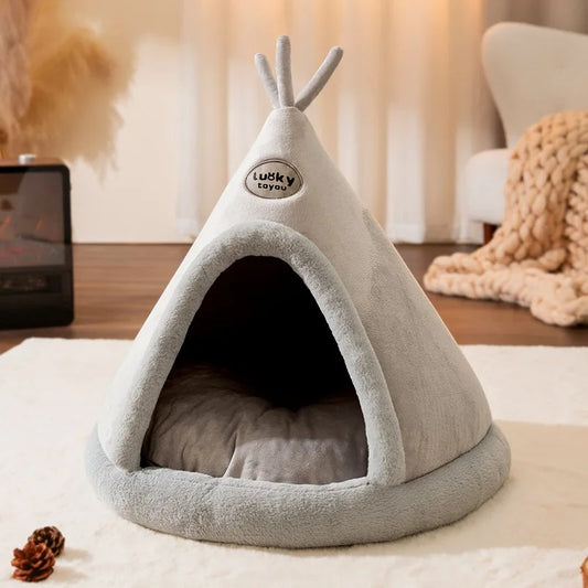 Snuggle Teepee - Plush & Warm Dog Bed House