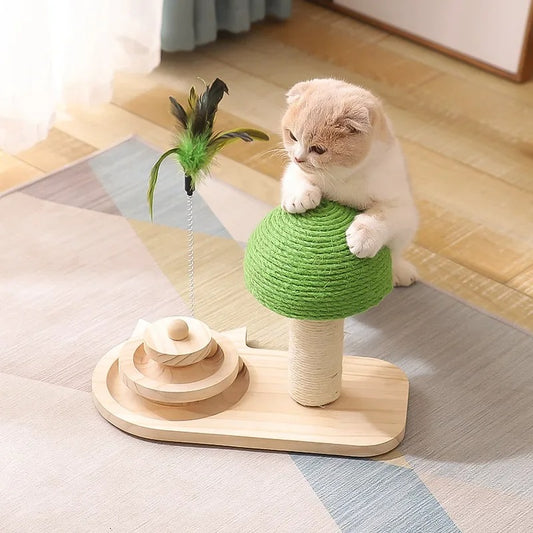 Paw Spin – Interactive Sisal Ball Turntable Cat Scratcher