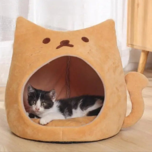 Purr Palace - Plush Enclosed Cat Hideaway Bed