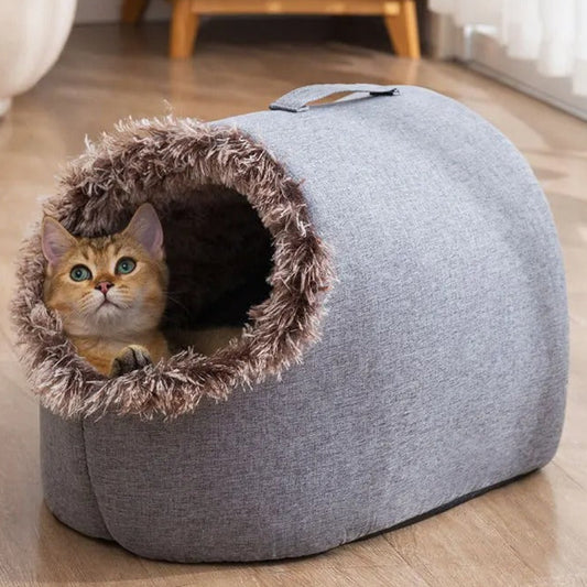 Whisker Cave - Cozy Cat Enclosed Bed