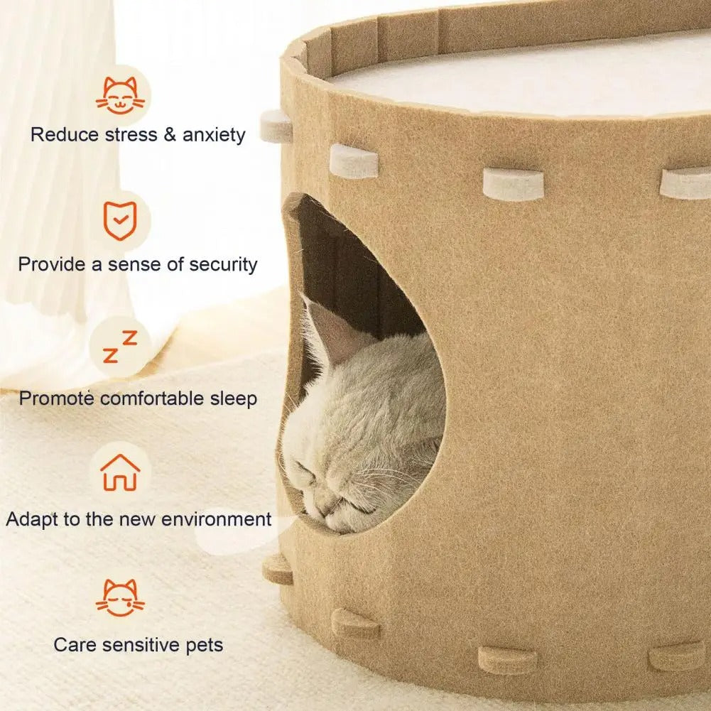 Feline Nest - Cozy Cat Enclosed Lounge Bed