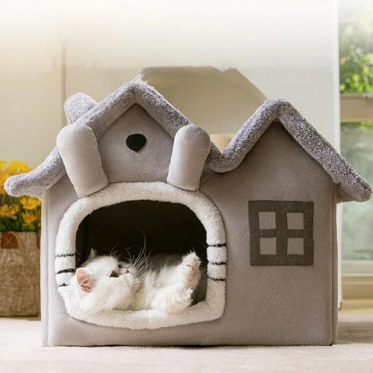 Nest Villa - Warm Enclosed Pet Bed
