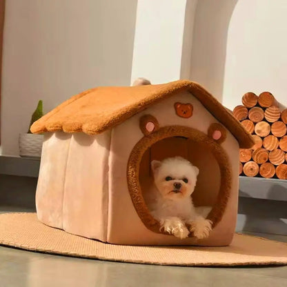 Cozy Nest - Foldable Dog & Cat House Bed