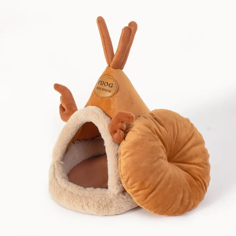 Snuggle Teepee - Plush & Warm Dog Bed House