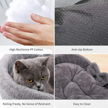Heart Nest - Cozy Heart Cat Bed for Valentines Day