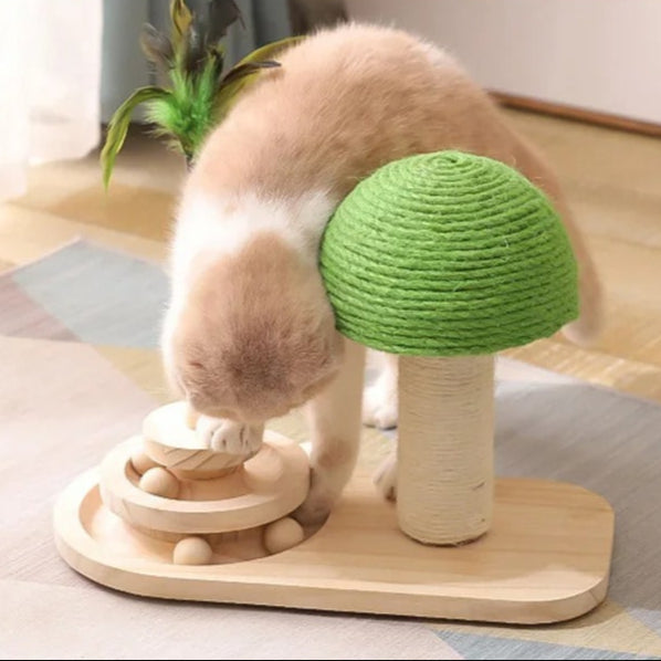 Paw Spin – Interactive Sisal Ball Turntable Cat Scratcher