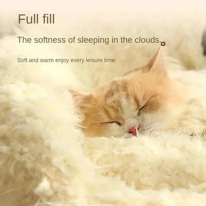 Fluffy Retreat - Fluffy Cat & Dog Bed for Ultimate Relaxation