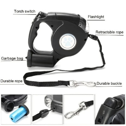 Glow Lead - LED Retractable Dog Leash