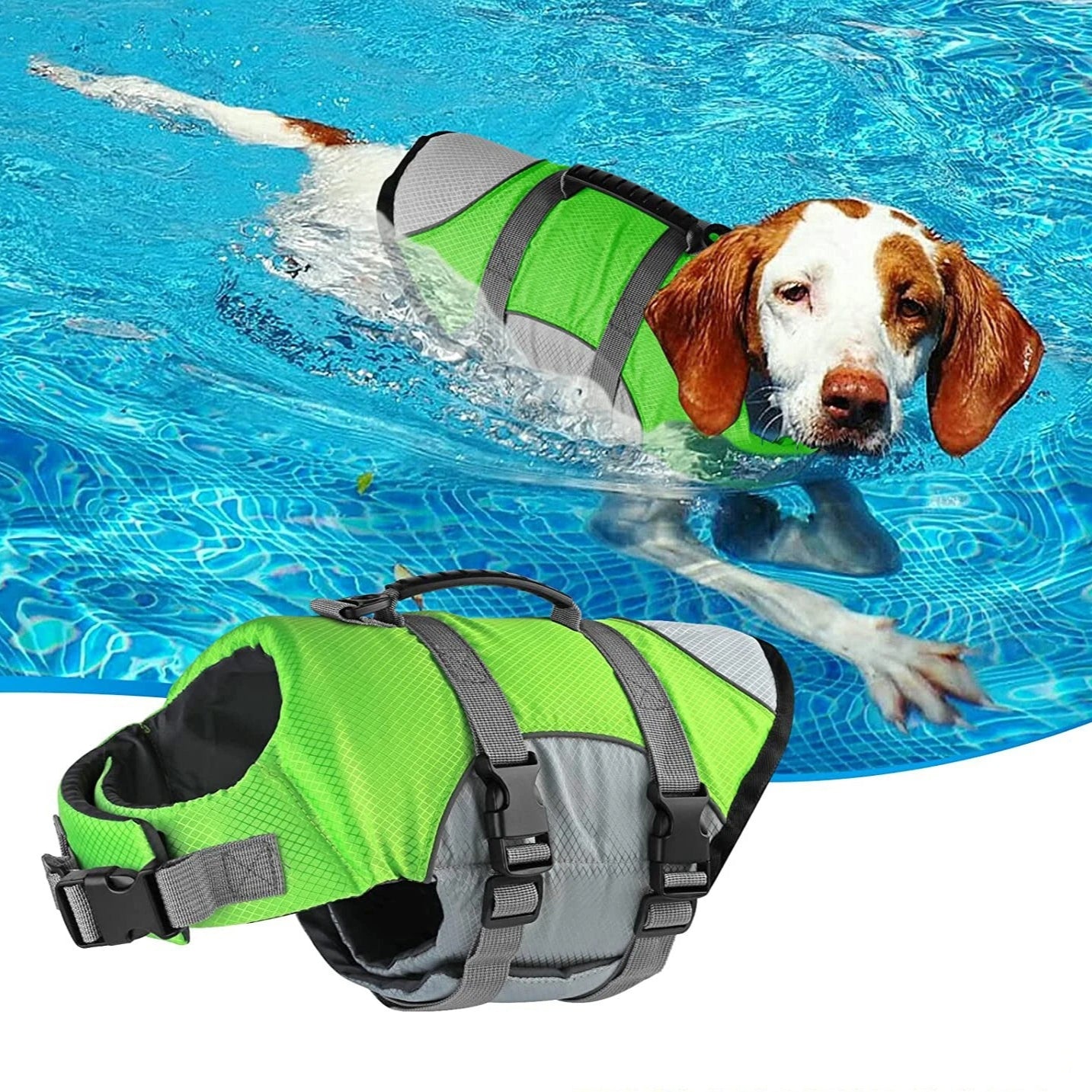 Hydro Hound - Adjustable Reflective Dog Life Jacket