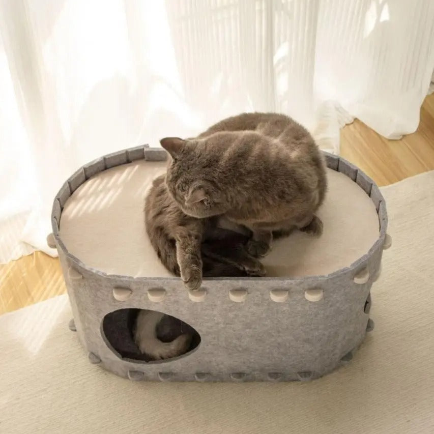 Feline Nest - Cozy Cat Enclosed Lounge Bed