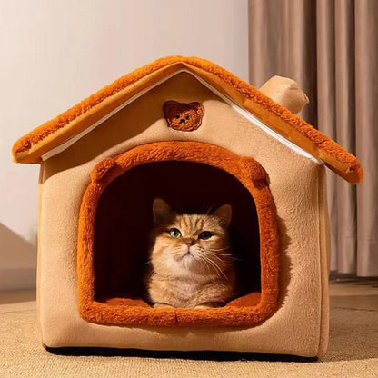 Cozy Nest - Foldable Dog & Cat House Bed