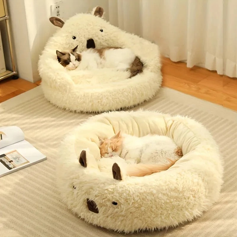 Fluffy Retreat - Fluffy Cat & Dog Bed for Ultimate Relaxation