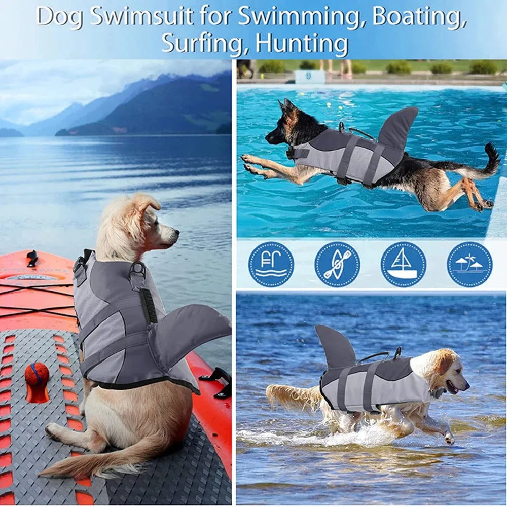 Aqua Guard - Dog Life Jacket with Fins