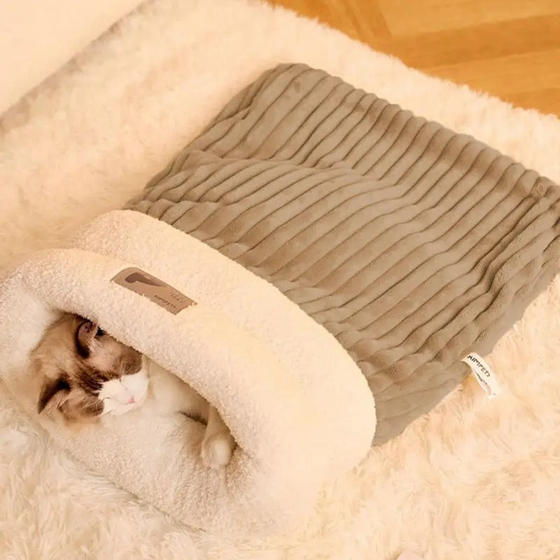 Cozy Burrow - Plush & Cozy Cat Bed