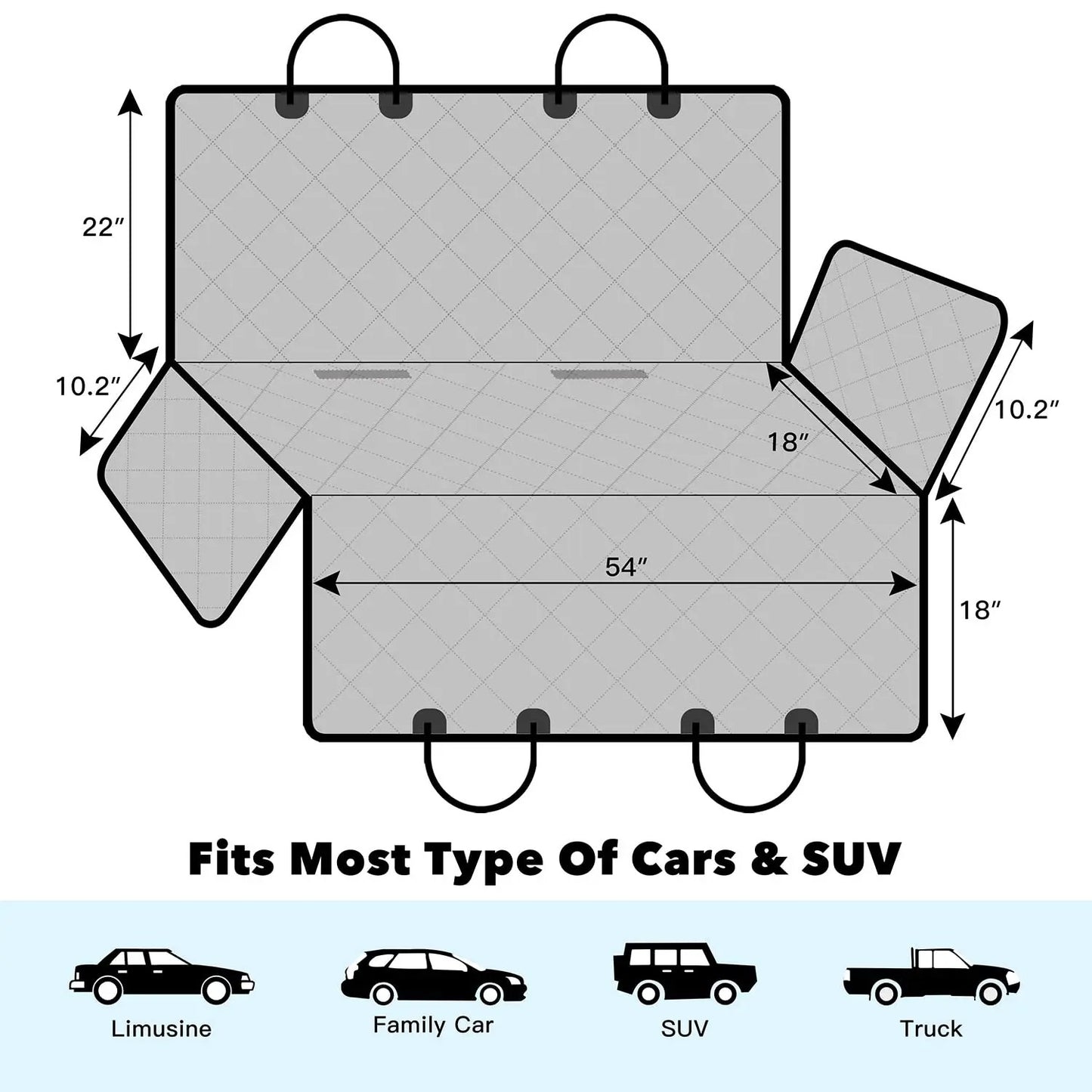 Paw Haven - Waterproof Dog Car Back Seat Cover