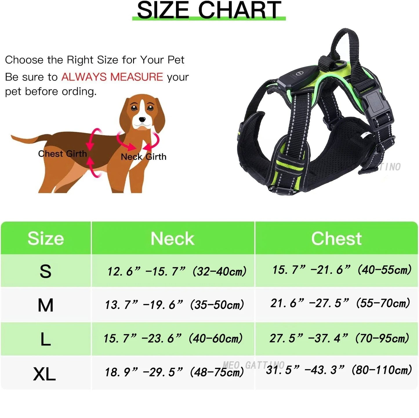 Glow Guard - LED Reflective Dog Collar Harness