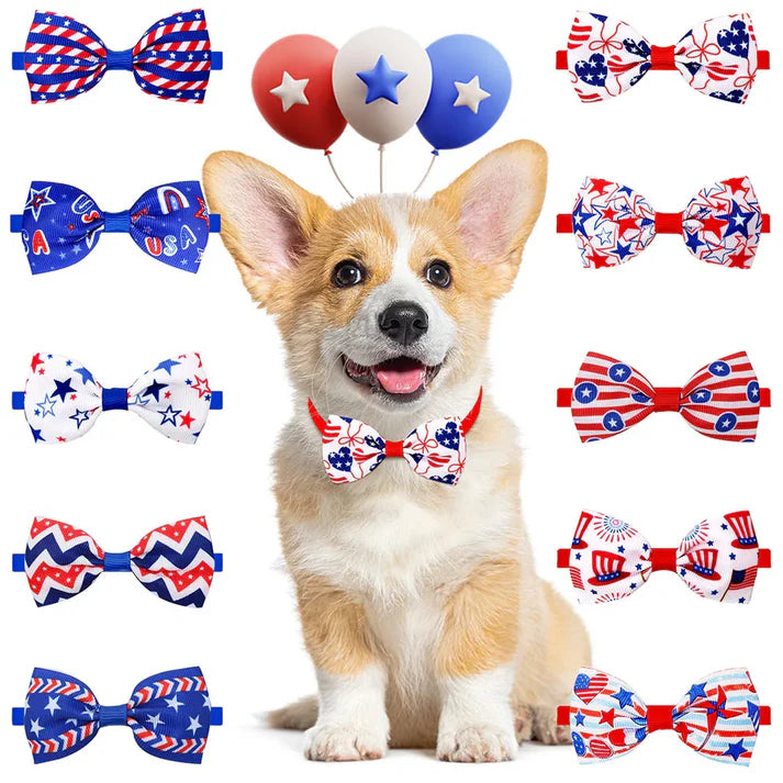 Patriot Paws - 20pcs American Independence Dog Bow Tie Collars