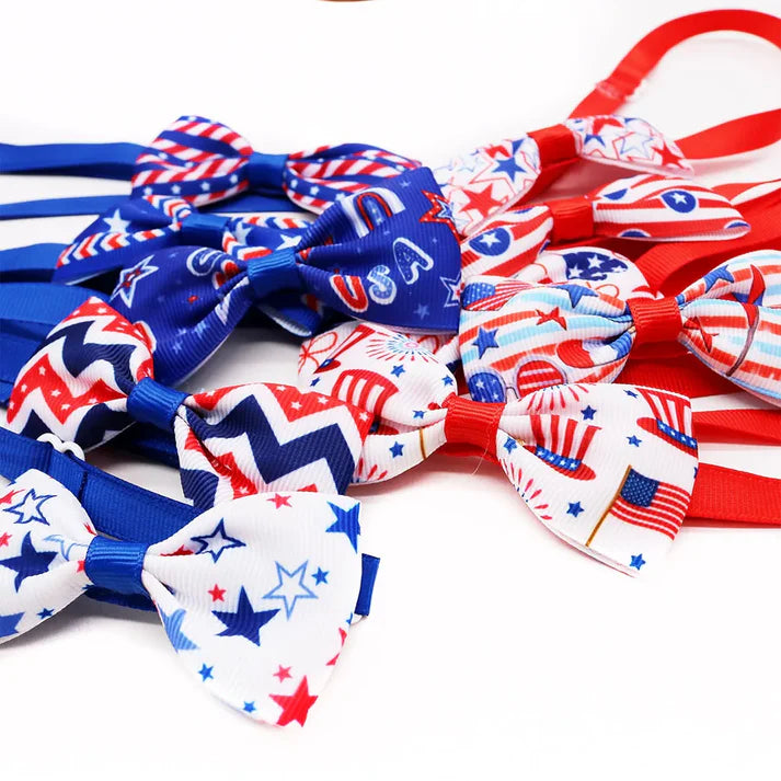 Patriot Paws - 20pcs American Independence Dog Bow Tie Collars