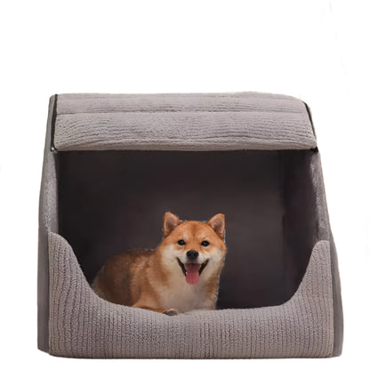 Paw Haven - Warm and Cozy Enclosed Dog Bed