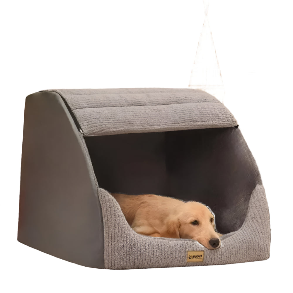 Paw Haven - Warm and Cozy Enclosed Dog Bed