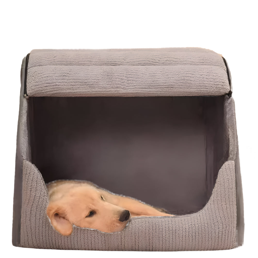 Paw Haven - Warm and Cozy Enclosed Dog Bed