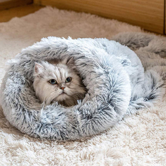 Snuggle Pouch - Plush & Fluffy Cat Bed