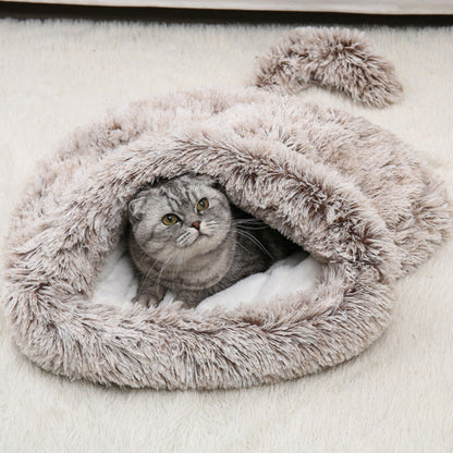 Snuggle Pouch - Plush & Fluffy Cat Bed
