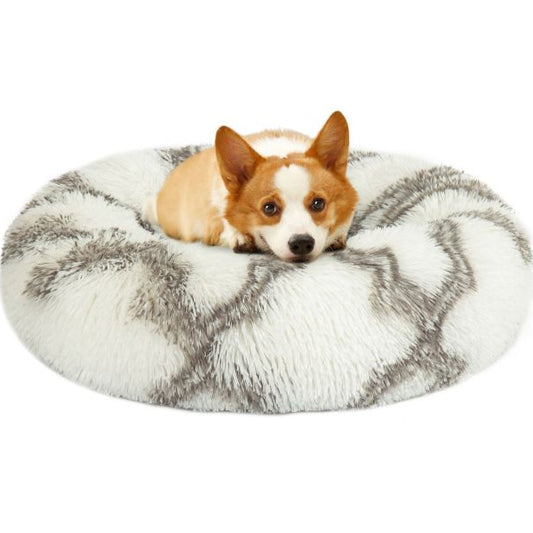 Fluffy Haven - Plush Cat & Dog Bed for Comfy Sleep