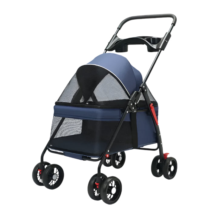 Pet Glide - Foldable 4 Wheel Pet Stroller