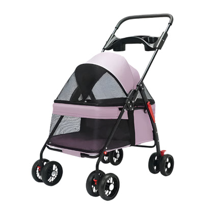 Pet Glide - Foldable 4 Wheel Pet Stroller